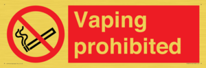 Vaping prohibited